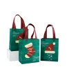 Laminated non-woven fabric bags for promotional gift packaging, hand-held bags, heat-pressed non-woven fabric, Christmas LOGO printing Item Picture